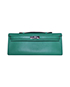 Kelly Cut Pochette, &pound;2,900, Accessories, Green, Leather, Front view